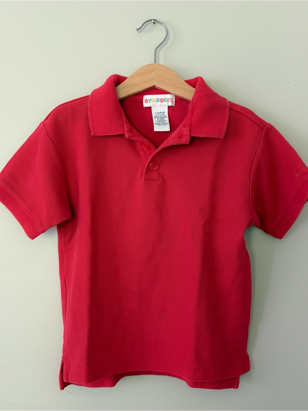 Vintage Gymboree Bright Red Short-Sleeve Polo